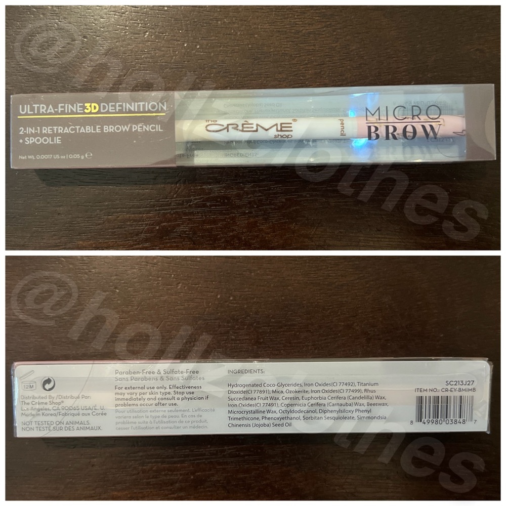 The Crème Shop Micro Brow Pencil Medium Brown New in Box